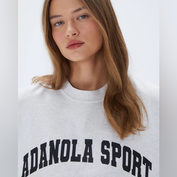 Adanola Sport Short Sleeve Oversized T-shirt - Grey Melange, Small Graphic Tee - Picture 4 of 4